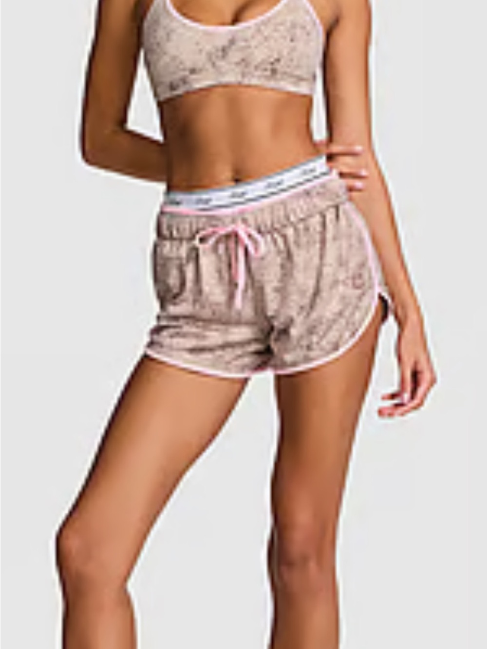 VS pink mesh running shorts